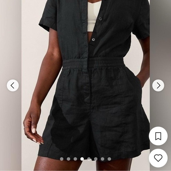 Women’s black cotton Athleta Romper - Picture 2 of 4